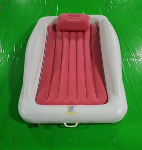 patch meningkat air bed Suppliers-Berkelompok Inflatable Anak Air Tempat Tidur Anak Perjalanan Cot Bed Inflatable Balita Kasur Tempat Tidur Air dengan Pompa