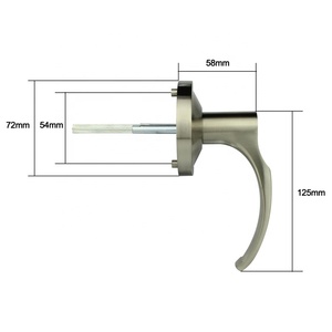 AGODA คุณภาพดีโลหะผสมสังกะสี Trim ล็อคมือจับประตูกระแทกบาร์อุปกรณ์ออกจาก Handle - Product Image 4