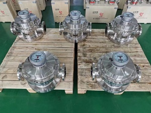 高粘度オーバルギアディーゼル燃料高精度0.2% Rステンレス鋼液体オーバルギア流量計 - Product Image 4