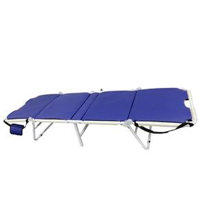 Lit d'hôpital pliant Myb Dz004 en alliage d'aluminium bleu avec plateau partagé en plastique 185x30x61cm pour enfants, adultes et personnes âgées - Product Image 1