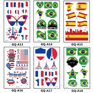 Pegatinas de Tatuajes Temporales con Transferencia de Agua, Diseño de Formas Geométricas para <span class=keywords><strong>Cara</strong></span>/Cuerpo Completo, Ideales para Competiciones Deportivas - Product Image 1