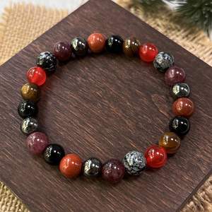 Bracelet en pierre naturelle avec perles de verre colorées, thérapie par les cristaux, choix professionnel des influenceurs, commande en gros, personnalisation - Product Image 3