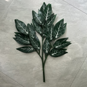 Feuilles de mangue artificielles en gros, verdure artificielle, fausses feuilles pour la décoration de thème tropical d'hôtels, de complexes hôteliers, de restaurants et de cafés - Product Image 2