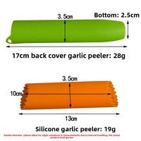Éplucheur et presse-ail en gel de silicone épaissi, outil de cuisine manuel, écologique et sûr avec fonction d'élimination de la peau