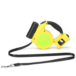 Tartaruga in pelle vegana impermeabile guinzaglio per cani da <span class=keywords><strong>50</strong></span> piedi guinzaglio per cani retrattile da 10M con luce per Dispenser di sacchetti per rifiuti - Product Image 5