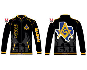 Masonic Master Mason Letterman Jacket Chaqueta de carreras hecha a medida | Masonic Regalia Custom Bordado Logo Racing Jacket para hombres - Product Image 1