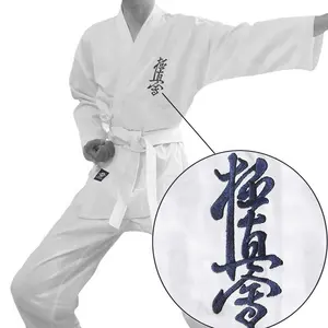 Kyokushin uniforme de treinamento de poliéster, confortável, respirável, gi, karate, uniforme, venda imperdível