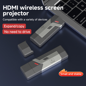 Trasmettitore e Ricevitore <span class=keywords><strong>Video</strong></span> Wireless Portatile in Metallo Full HD 1080P 50M per Proiettori da Riunione, Splitter e Convertitori Pass-Through - Product Image 1