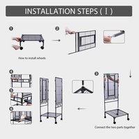 Cage à oiseaux carrée en métal avec support, 1 types, cage pour animaux domestiques, échantillon pour oiseaux bouclés, vente d'usine