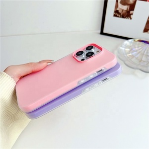 <span class=keywords><strong>Funda</strong></span> Moderna LZH de Alta Calidad para <span class=keywords><strong>iPhone</strong></span> <span class=keywords><strong>11</strong></span>/12/13/14/15 Pro Max, Diseño 2 en 1, Carcasa de TPU+PC con Acabado Mate Color Caramelo, Resistente a Impactos - Product Image 2