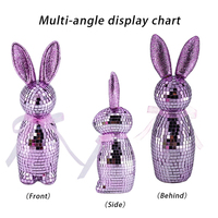 Hot Sell Neu gestaltete Disco Tiers piegel Bunny-Shaped Indoor Dekorative Osterei Möbel für Feiertags feiern