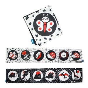 Juguete colgante para cama de recién nacido de 3 a 6 meses, <span class=keywords><strong>libro</strong></span> de tela suave, educativo, de tela sensorial en blanco y negro, juguetes de bebé de alto contraste - Product Image 1