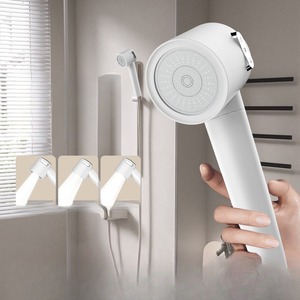 Pommeau de Douche Haute <span class=keywords><strong>Pression</strong></span> Portable à Double <span class=keywords><strong>Turbo</strong></span>, Auto-Nettoyant, Élimine le Chlore, Réduit les Démangeaisons et la Peau Sèche - Product Image 2