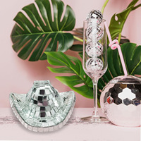 Chapeau de fête tendance en verre miroir, écologique et de haute qualité, idéal pour les festivals et les soirées en bar – Fournitures de fête très demandées