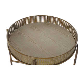 Tavolino Laterale in Metallo 59X59X50 Naturale - Product Image 2