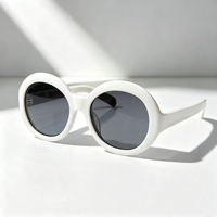 Gafas de Sol Redondas Extra Grandes de Alta Calidad con Protección UV400, Gafas de Sol Unisex Populares con Armazón de Acetato, Gafas de Sol para Vacaciones en la Playa