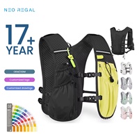 En stock Nouveau Gilet de course à pied respirant, imperméable et réfléchissant avec poche à eau, Sac à dos de trail running pour hommes et femmes, Équipement de course et de randonnée en extérieur