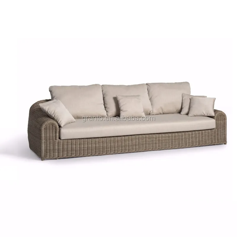 Design confortável pátio ao ar livre jogo do sofá do rattan de móveis de varanda
