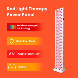 ideatherapy RL600MAX 7 Wavelengths Full Body <strong>Infrared</strong> LED Light Therapy Panel Standing Type Red Light Therapy for Pain Relief