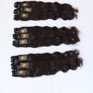 Lots de Cheveux Humains Indiens de Temple de Haute Qualité, Doublement Tirés, Vierges, Cuticules Alignées, Non Traités, Naturels, Type Vison - Product Image 6