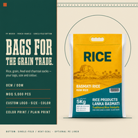 Sac tissé en PP personnalisé avec logo, résistant à l'humidité, impression par gravure, thermoscellable, pour l'emballage du riz, des céréales et de la farine – Vente en gros