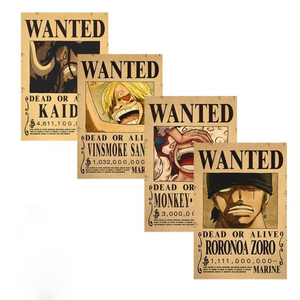 144 styles d'affiches recherchées en une seule pièce sur papier kraft vintage, objets de collection d'anime - Product Image 2