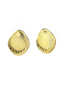 Boucles d'oreilles clous en acier inoxydable plaqué or <span class=keywords><strong>pour</strong></span> femmes, hypoallergéniques, style vintage coquillage, parfaites <span class=keywords><strong>pour</strong></span> offrir en <span class=keywords><strong>cadeau</strong></span> - Product Image 6