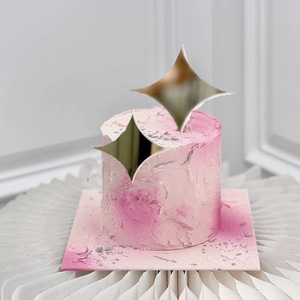 Decoración Acrílica de Estrella y Luna para Pasteles, Color Plateado, Suministros para Repostería de Fiestas de Cumpleaños - Product Image 4