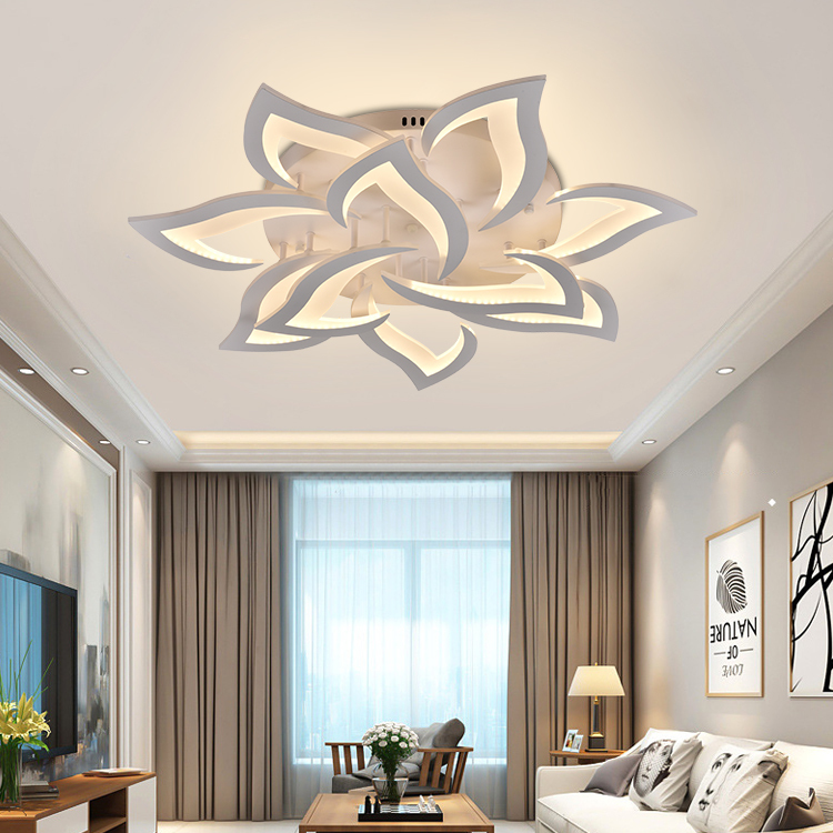 HUIQI Wholesale Price Pop Flower Decoration Smart Lighting Flush Mounted Fancy Lamp Home 234W Led Ceiling Light · image 3