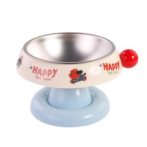 Comedero para Gatos de Acero Inoxidable Antideslizante y Antivuelco, con Patas Altas para Protección del Cuello y Evitación de Manchas en la Barbilla, para Mascotas Pequeñas - Product Image 1