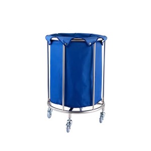 Stainless Steel Three Layer <b>Nursing</b> Cart With Linen <b>Bag</b> And Waste Bucket For Hospital Use - Product Image 3