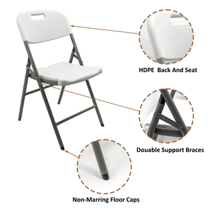 <span class=keywords><strong>Sedia</strong></span> Pieghevole in <span class=keywords><strong>Plastica</strong></span> Bianca per Eventi, Uso Interno ed Esterno, Noleggio e Riunioni, Vendita all'Ingrosso - Product Image 2