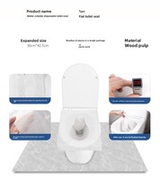 Couvre-siège de toilette jetable en papier soluble et biodégradable avec 10 feuilles pour hôtel et voyage