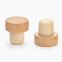 Couvercle rond en bois avec bouchon en caoutchouc de silicone pour l'étanchéité des bouteilles, bouchon en liège naturel, OEM personnalisé