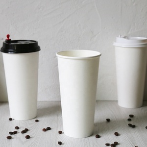 Single Wall Biodegradable Eco-Friendly Disposable Paper Coffee Cup PE/<b>PLA</b> Coating Leak Proof Lids Custom Logo for Hot/Cold - Product Image 1