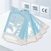 Kits dentaires certifiés CE, sachets autoclavables thermoscellables avec fermeture auto-adhésive, disponibles en plusieurs tailles