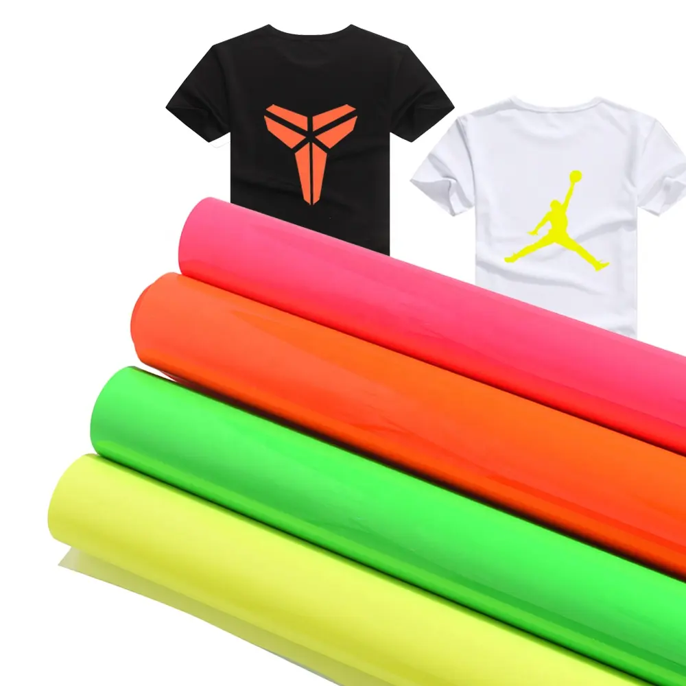 Bán Buôn Nhiệt Chuyển Vinyl Nhà Máy PU Neon Truyền Nhiệt Vinyl Huỳnh Quang HTV Sắt Trên Báo Chí Nhiệt T-Shirts Mũ Túi Quần Áo