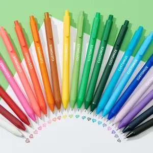 KACO PURE Retractable Refillable Gel Ink Pens 0.5mm Fine Point 5 Colors Set Colored Ink