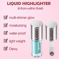 OCHAIN Nouveau Design – Enlumineur Liquide Scintillant Végétalien Longue Durée pour le Visage et le Corps