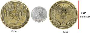 PiaoHao Oui Non Challenge Coin Decision Maker Coin & Collector's Medallion Souvenir-Perfect Divination Flip Coin - Product Image 2