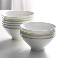 Bol à riz conique de style japonais rétro, en porcelaine fine, pour usage domestique et commercial