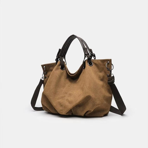 Bolso Hobo <span class=keywords><strong>de</strong></span> Lona Lavada Resistente, Sofisticado, con Múltiples Bolsillos, Retro, <span class=keywords><strong>de</strong></span> Gran Capacidad, Bolso Bandolera Urbano para B2B - Product Image 1