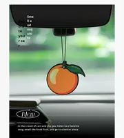 Offre Spéciale – Adorable Désodorisant Voiture Motif Pastèque Pêche Orange – Ornement Parfumé en Papier Écologique pour Véhicule