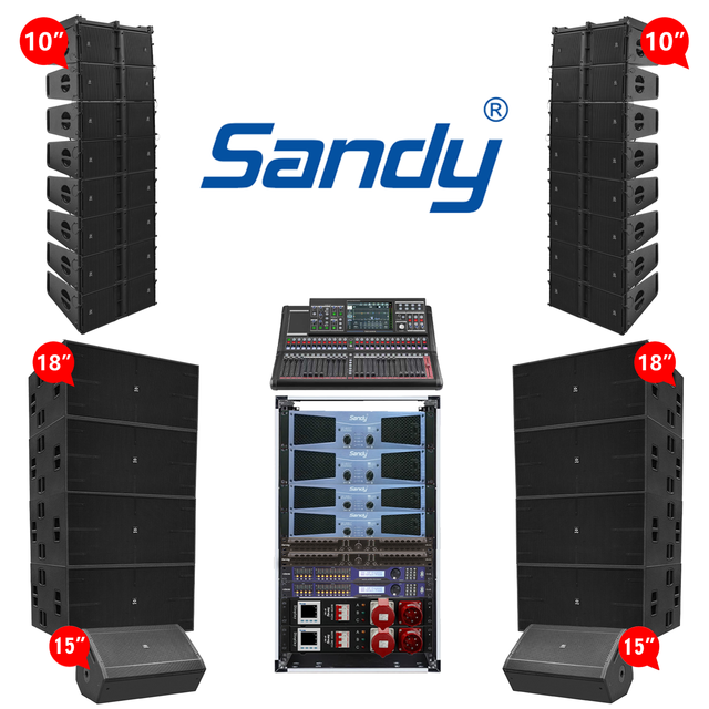 Sandy Audio Factory Dual 10 Inch Speakers Line Array for Concert Church Stage Sound System