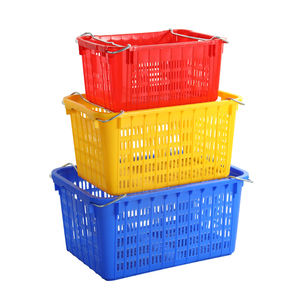 Cajas de Almacenamiento Apilables y Encajables de Malla Metálica para Agricultura, Frutas y Verduras, con Asas Industriales - Product Image 4