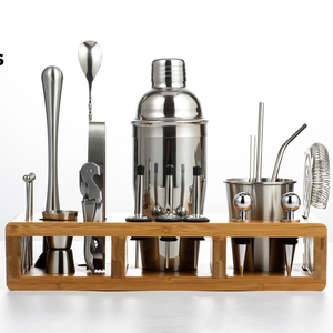 Ensemble de fabrication de <span class=keywords><strong>cocktails</strong></span> professionnels directs de 9 pièces <span class=keywords><strong>Kit</strong></span> de barman haut de gamme avec outils de barre Martini Shaker en métal durables - Product Image 1