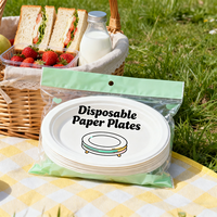 Assiettes en papier jetables biodégradables écologiques de haute qualité, personnalisables, service OEM, best-seller, pour fêtes, livraison rapide