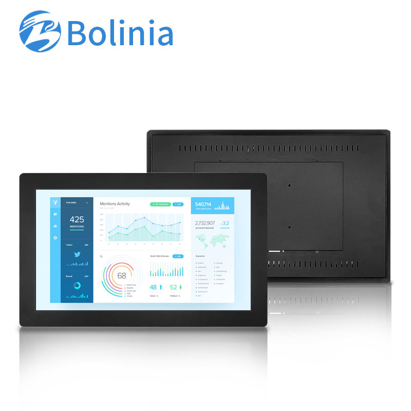 18.5 / 18 Inch VESA Wall Mounted Touch Screen Metal Embedded Touchscreen Industrial Monitor LED Display