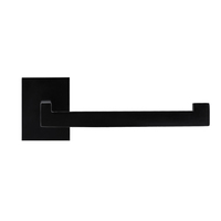 Ensemble d'accessoires de salle de bain en acier inoxydable noir mat, luxe, 6 pièces, support, étagère, fabriqué en Chine, décoration de salle de bain, bambou