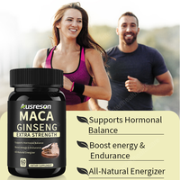 Ausreson OEM Comprimés de Maca et Ginseng Certifiés GMP – Boost d'Énergie et de Vitalité, Soutien Quotidien au Bien-être – Maca Ginseng